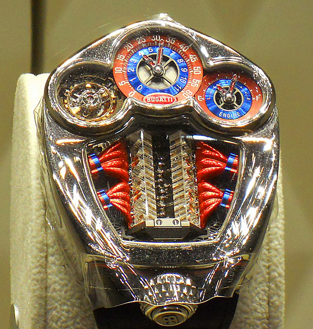 Jacob & Co. Bugatti Chiron tourbillon with sculpted W16 engine